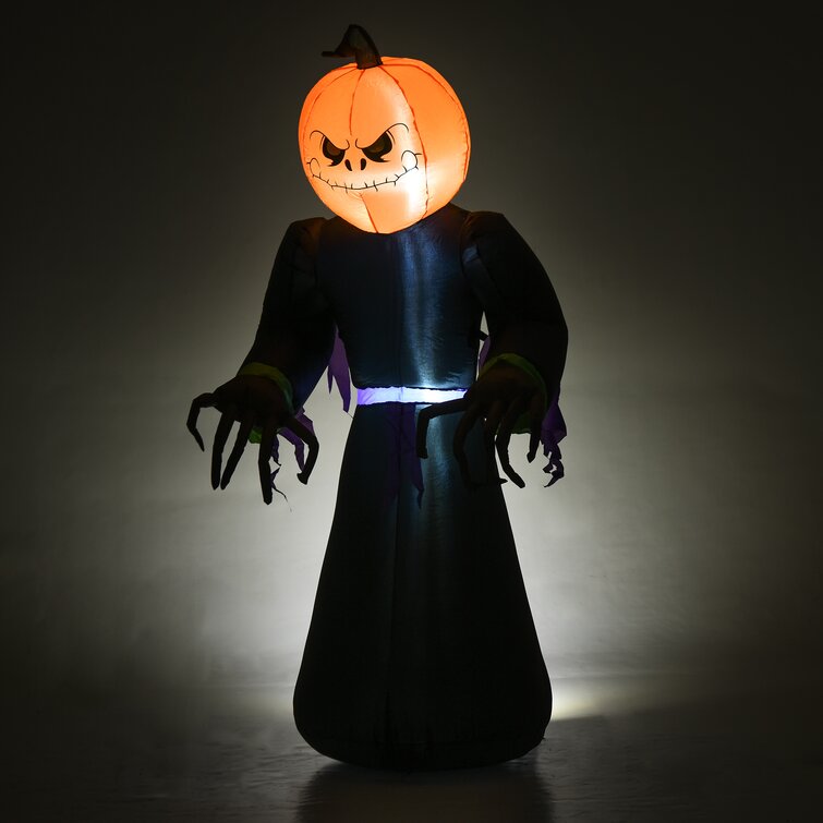 The Holiday Aisle® Halloween Pumpkin Reaper Light Up Yard